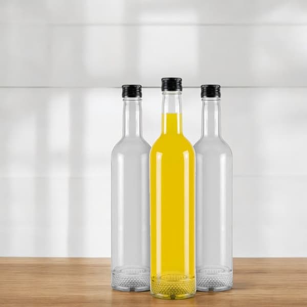 40x Glasflaskor KRISTALL 500 ml FLASKA FÖR HEMSKINNSLIKÖR VIN VODKA