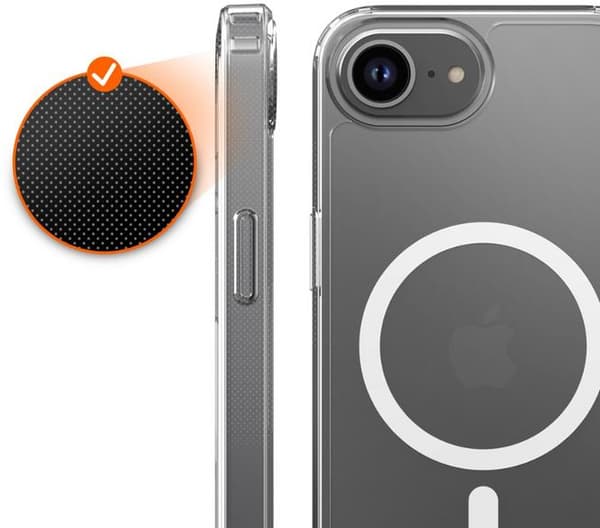 ARAREE Duple M -kotelo iPhone 16E:lle läpinäkyvä