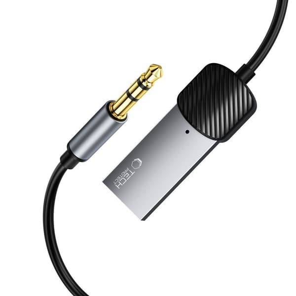 TECH-PROTECT ULTRABOOST BLUETOOTH AUX -ÄÄNISOVITINKAAPELI HARMAA