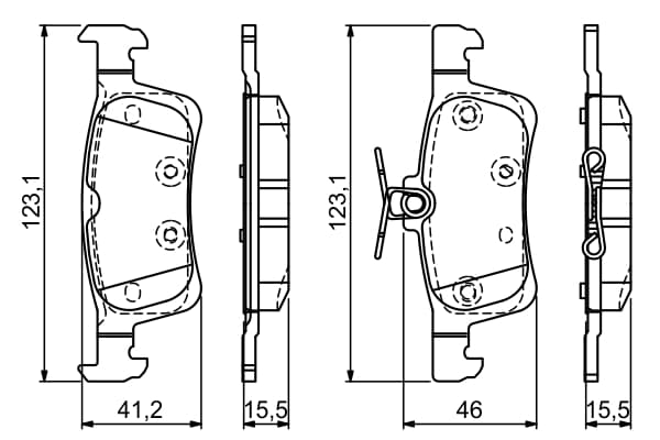 BAKRE BROMSBELÄGG 0986494715 BOSCH