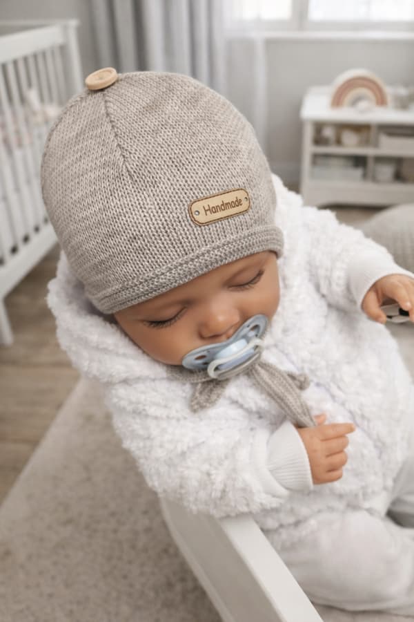 BABYMÖSSA 34-36 KNUT TÄCKER ÖRONEN VÅR HÖST DARTOMIK BEIGE