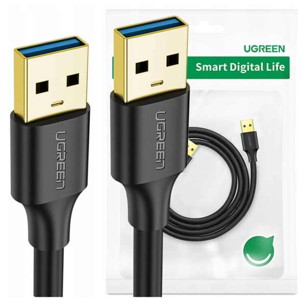 USB 3.0 AA-kabel UGREEN US128 0,5m (svart)
