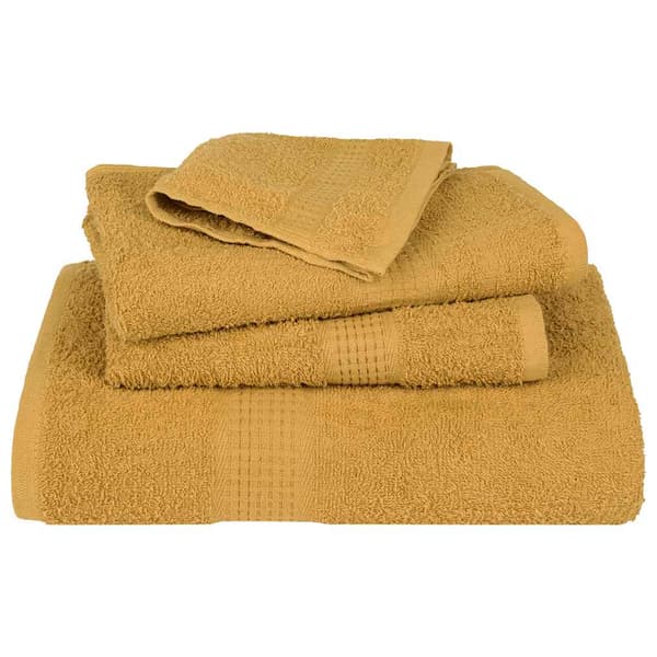 vidaXL Duschhanddukar 10 st guld 360 gsm 100 % bomull