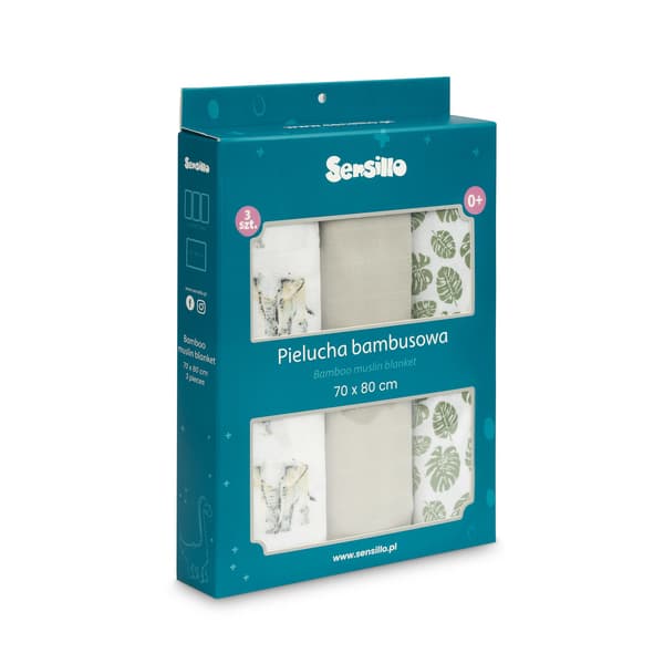 BAMBUBLÖJOR 3-pack ELEFANTGRÅ 70X80