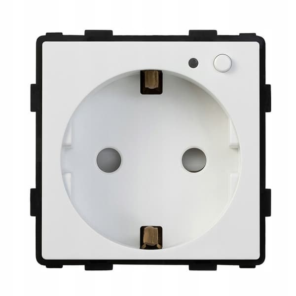 TUYA Smart ZigBee stikkontakt + RTX glasramme hvid