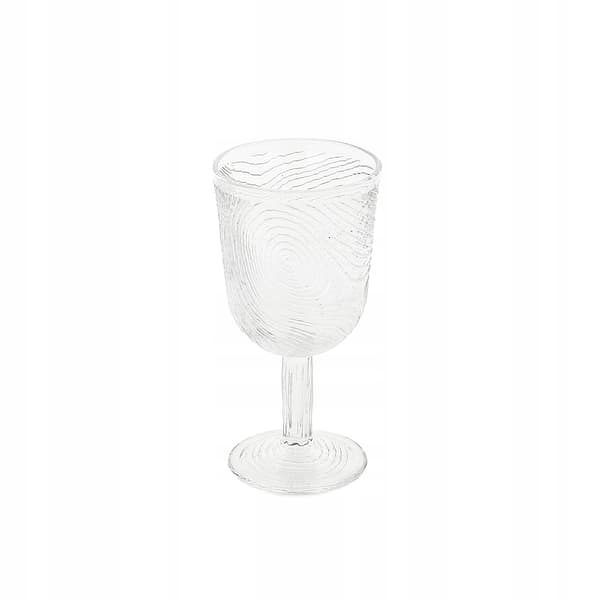 VINGLAS MED ARBRE TRÆSKIVEMØNSTER, TRANSPARENT GLAS