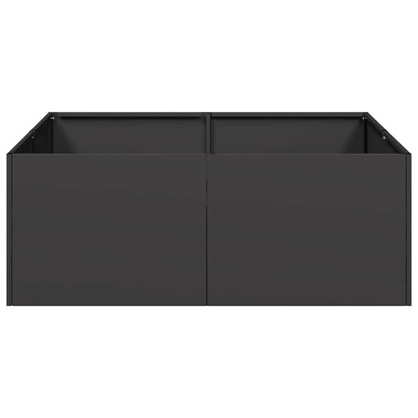 vidaXL urtepotte sort 80x80x30 cm stål