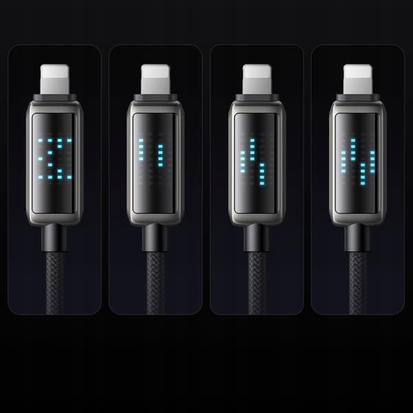 MCDODO Oplader USB Lightning Kabel Hurtig Opladning til iPhone 1M LED