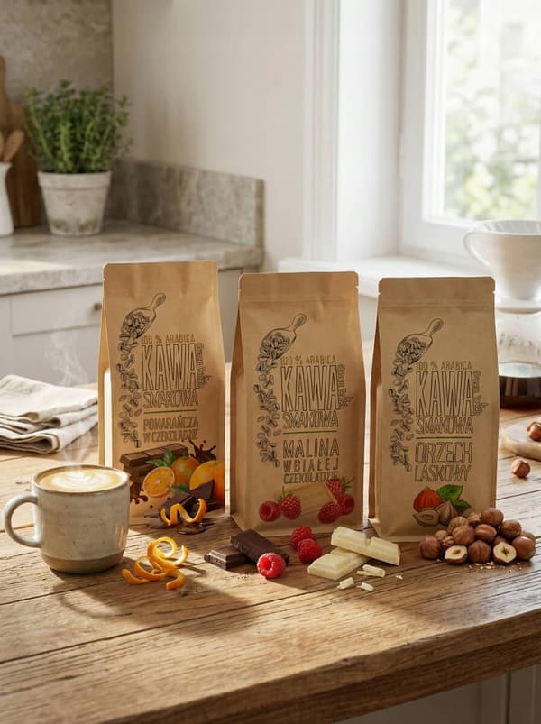 Presentask smaksatt malen kaffe 3 x 250 g nymalen till present
