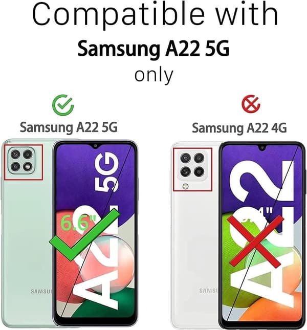 TRANSPARENT ETUI TIL SAMSUNG GALAXY A22 5G