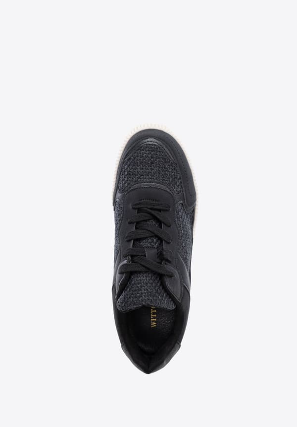 Wittchen dame sneakers på en tyk platform sort sort eco-læder