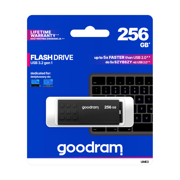 Goodram USB 3.2 minnespenna 256GB svart