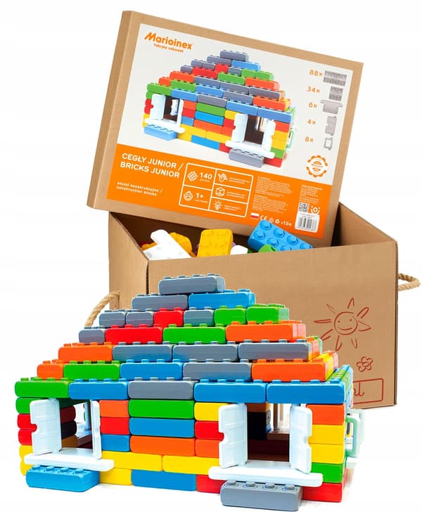 Marioinex Junior Bricks 140 stk. Vinduer + døre