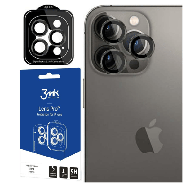 Apple iPhone 15 Pro - 3mk Linssinsuoja Pro Grafiitti