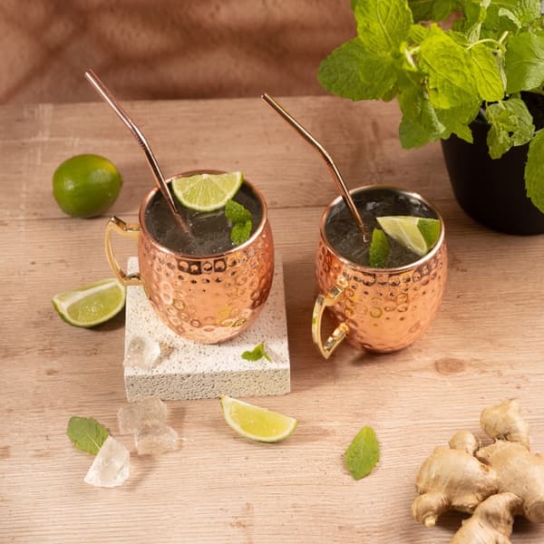 STÅLMUSSAR 500 ml FÖR DRYCKER MOSCOW MULE KINGHOFF KH-2000