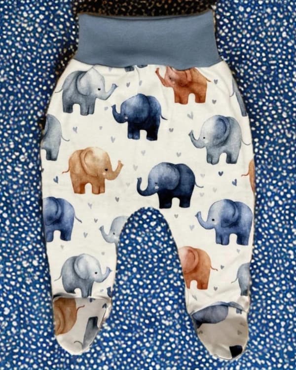 80 TRYCKFRI BABYSTYCKOR 100% BOMULL ELEFANT