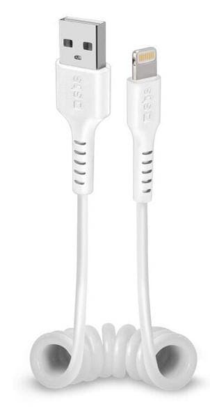 Kabel SBS USB-A - Lightning Kierretty Valkoinen
