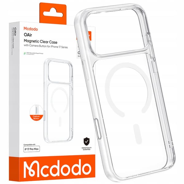 MCDODO MAGNETISK KLART FORSTÆRKET ETUI TIL MAGSAFE IPHONE 17 PRO MAX
