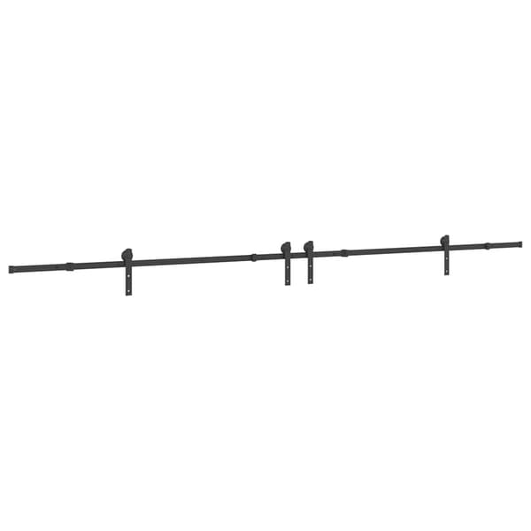 vidaXL monteringssystem til skydedør, 400 cm, stål, sort