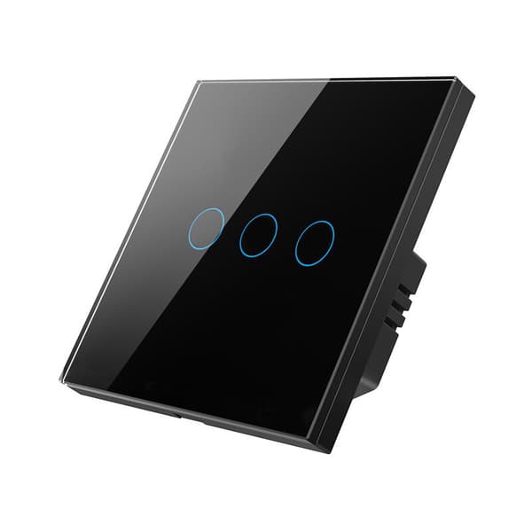 ZigBee TUYA Kosketuskytkin 3-piiri musta #ilman N