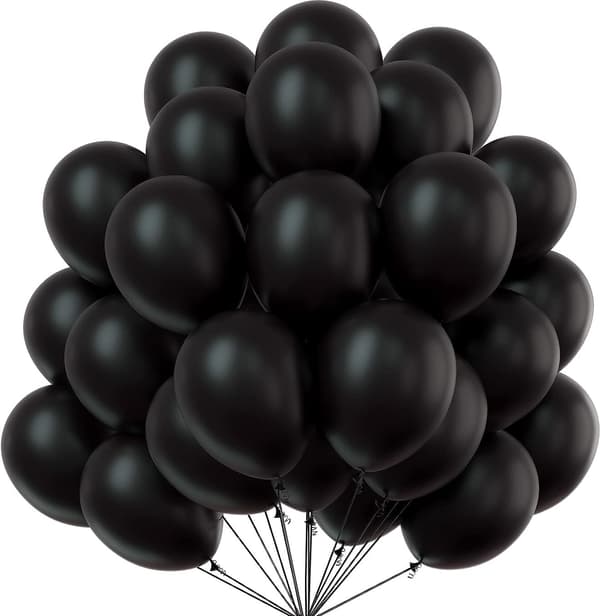 Balony Strong 27 cm pastel sort 50 stk.