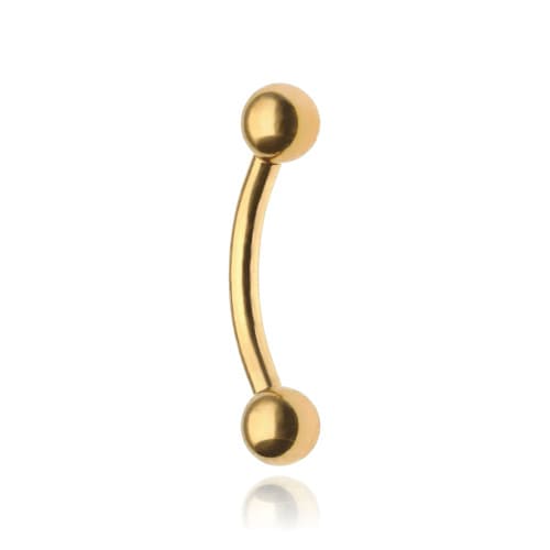Titanium bananørering - guld - TB-002 1.2/6/3
