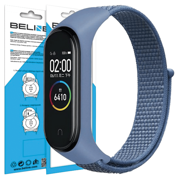 Beline Mi Band 7/6/5/4/3 NylonLoop-rem blå