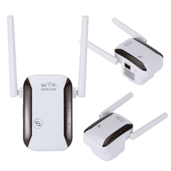 Signalforstærker Wi-Fi Repeater LAN 300Mbps 2 antenner Range Extender rækkevidde