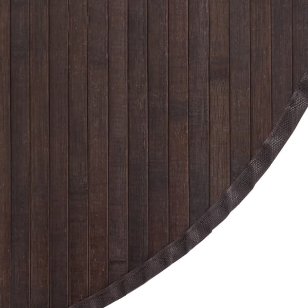 vidaXL Rund matta mörkbrun 100 cm bambu
