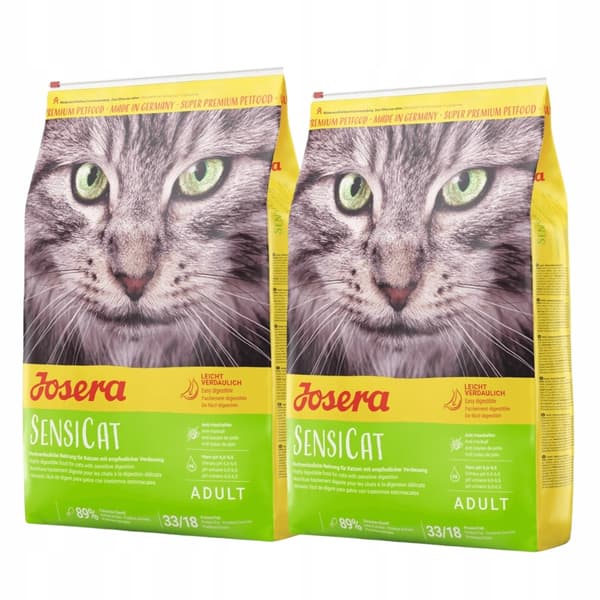 Josera SensiCat torrfoder för katter 2x2 kg, lättsmält, för fjäderfä