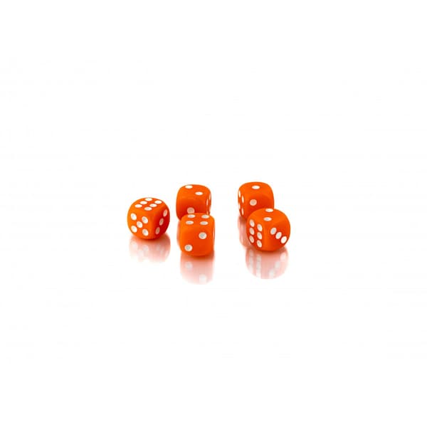 D6 1,6 cm RPG Orange Sekssidet Terning