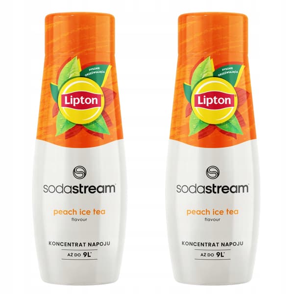 2x Lipton jäätee persikka SodaStream siirappi