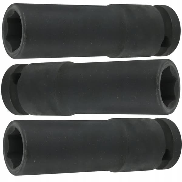 Slagtopsæt 1/2" /17 mm / 19 mm / 21