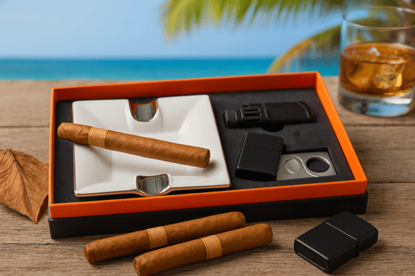 ANGELO-set: CIGARKLIPPARE, ASKFATT, TÄNDARE