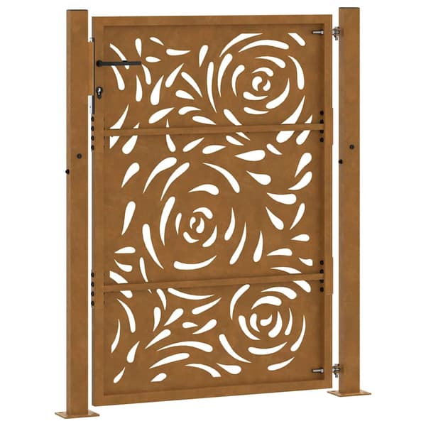 vidaXL havelåge 105x155 cm rustfrit stål flammemønster