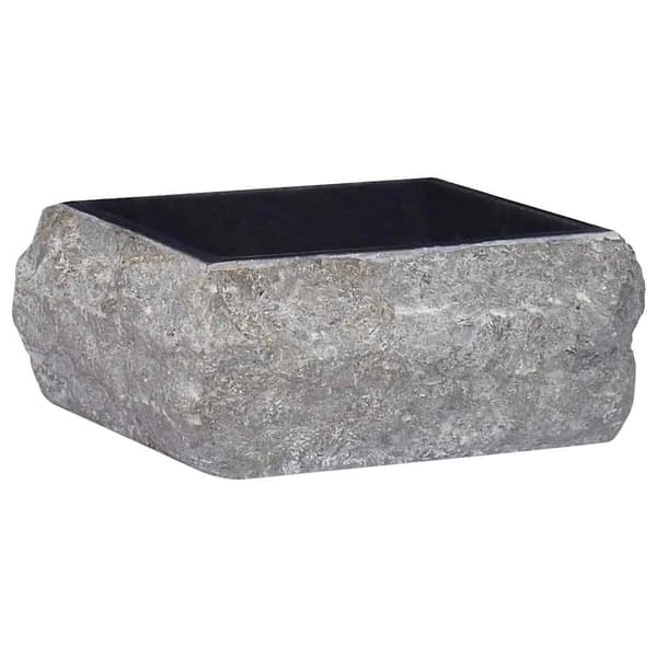 vidaXL håndvask, sort, 30 x 30 x 13 cm, marmor