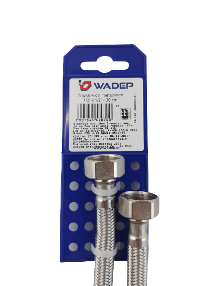 WADEP METALFLETSLANGE - 1/2"X1/2" - 30CM