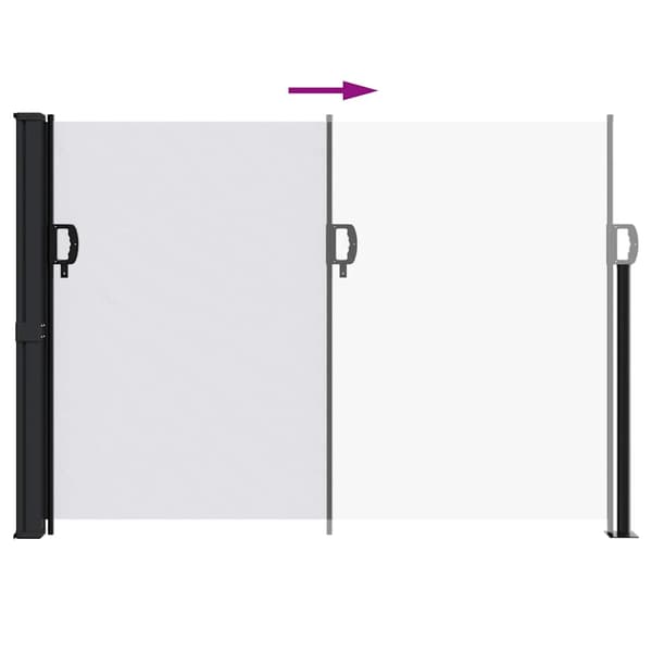 vidaXL Utdragbar sidomarkis vit 140x500 cm