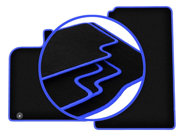 CARLUX-BLÅ bilmåtter til: Smart Fortwo II hatchback (2007-2014)