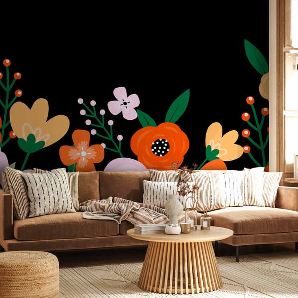 Fototapet - Farverig blomstring - anden variant