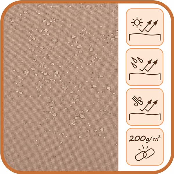 terrasse- og haveforhæng str. 155x260 beige