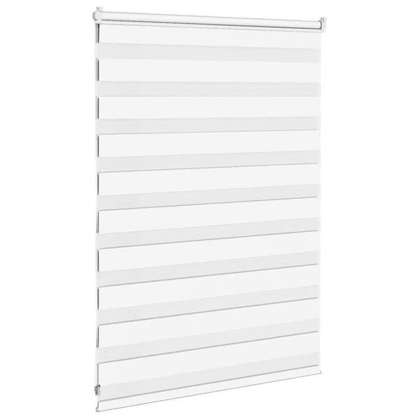 vidaXL Zebrarullgardin, vit, tygbredd 110,9 cm, polyester