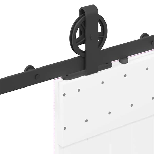 vidaXL monteringssystem til skydedør, 200 cm, stål, sort