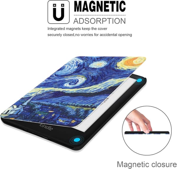 Etuilæser til Kindle 10 2019 6" Van Gogh Starry Night