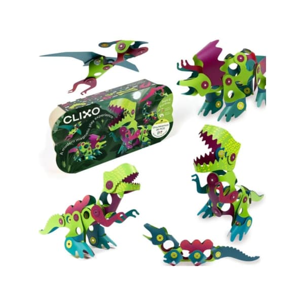 Clixo Dino Adventure Pack 36 delar - flexibla dinosaurier 4+