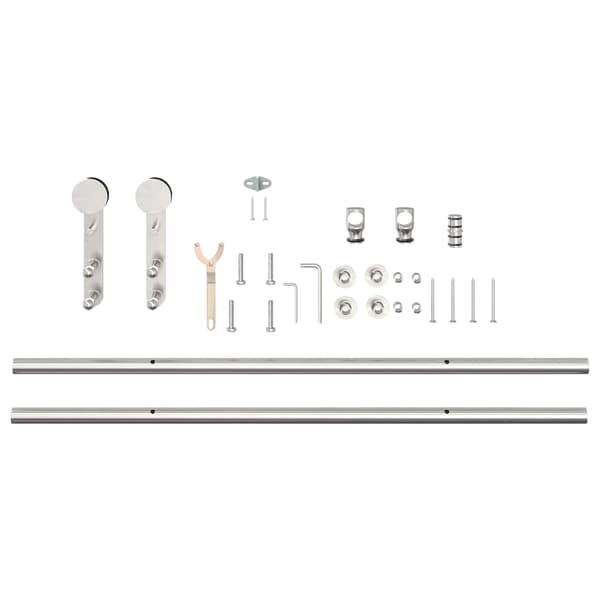 vidaXL Skjutdörrsfäste 183 cm stål silver