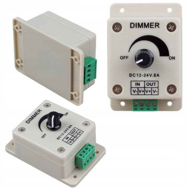 Manuell LED-dimmer 12V 8A 96W LED-listpotentiometer