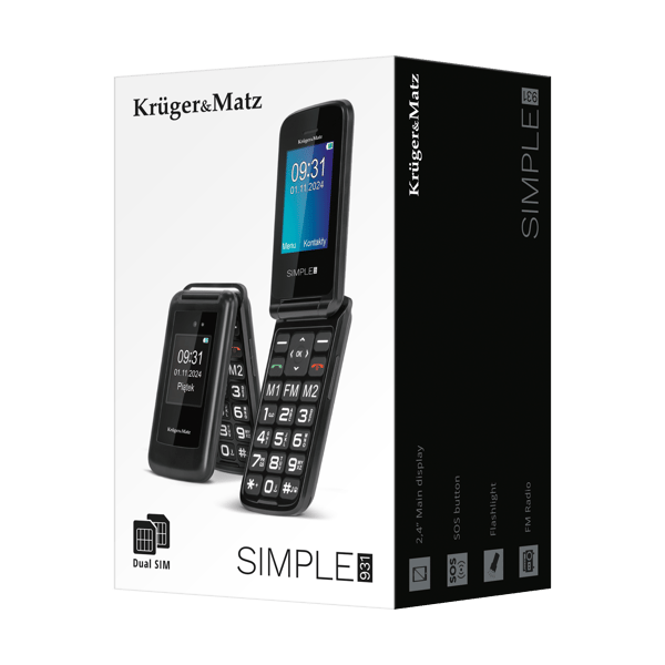 GSM-puhelin senioreille Kruger&Matz Simple 931