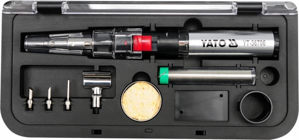 YATO GASLODDEKOLBE 3-i-1 + TILBEHØR 36706