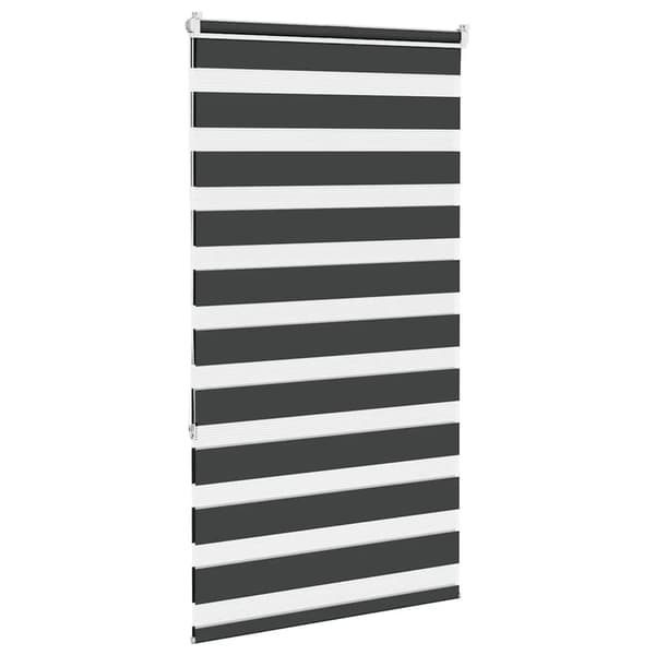 vidaXL zebragardin, sort, stofbredde 75,9 cm, polyester